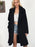 BrideLily Solid Colored Long Sleeve Faux Fur Coats - Black / M - womens furs & leathers