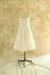 Bridelily Strapless Lace Chiffon A-line Mini Wedding Dress - wedding dresses