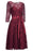 Bridelily Street A-line Burgundy Lace Dresses with Sleeves - Burgundy / US 2 - lace dresses