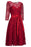 Bridelily Street A-line Burgundy Lace Dresses with Sleeves - Red / US 2 - lace dresses