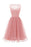Bridelily Tulle Ruffles Lace Dresses - S / Pink - lace dresses