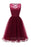 Bridelily Tulle Ruffles Lace Dresses - S / Burgundy - lace dresses