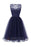 Bridelily Tulle Ruffles Lace Dresses - S / Dark Blue - lace dresses