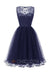 Bridelily Tulle Ruffles Lace Dresses - S / Dark Blue - lace dresses