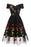 Bridelily V-Neck Floewrs Ruffles Lace Dresses - S / Black - lace dresses