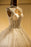 Bridelily Vintage High Neck Lace-up Tulle Wedding Dress - wedding dresses