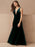 Brown Evening Dress A-Line V-Neck Floor-Length Sleeveless Zipper Velour Formal Dinner Dresses(APP ExclusivePrice  $106.99)