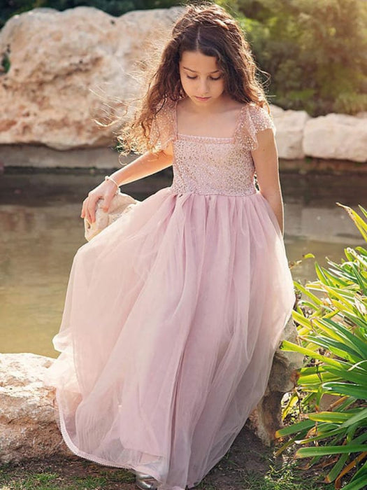 Kids Pageant Dresses Sleeveless Ankle-Length A-Line Formal Dress Bridelily Kids Pageant Dresses Sleeveless Ankle-Length A-Line Formal Dress Bridelily