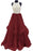 Burgundy Jewel Sleeveless Organza Floor Length Prom with Sequins Graduation Dress - Prom Dresses