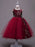Flower Girl Dresses Lace Embroidered Kids Tutu Dress Tulle Sleeveless Burgundy Little Girls Party Dress