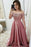 Burgundy Off Shoulder Satin Prom Dress with Lace A Line Cheap Formal Dresses - Prom Dresses