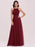 Burgundy Prom Dress A-Line Halter Tulle Sleeveless Sash Long Party Dresses