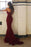 Burgundy Prom Dress Mermaid Sweetheart Strapless Lace Evening Dresses - Prom Dresses