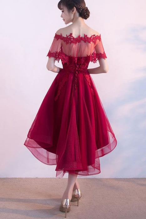 Burgundy Cute Short Formal Dresses For Juniors Cheap - Bridelily Burgundy Cute Short Formal Dresses For Juniors Cheap - Bridelily