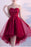 Burgundy Sweetheart High Low Homecoming Dress with Wrap Sweet 16 Dresses - Prom Dresses