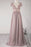 Cap Sleeve V-neck Lace Chiffon A-line Wedding Dress - Wedding Dresses