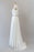 Cap Sleeve V-neck Lace Chiffon Sheath Wedding Dress - Wedding Dresses