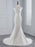 Cap Sleeves Lace-up Mermaid Wedding Dresses - Ivory / Floor Length - wedding dresses