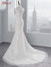 Cap Sleeves Lace-up Mermaid Wedding Dresses - wedding dresses