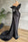Black Mermaid Prom Gown with Long Sleeves