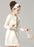 Champagne Flower Girl Dress Outfit A Line Flower Applique Beaded Knee Length Pageant Dress With Jacket