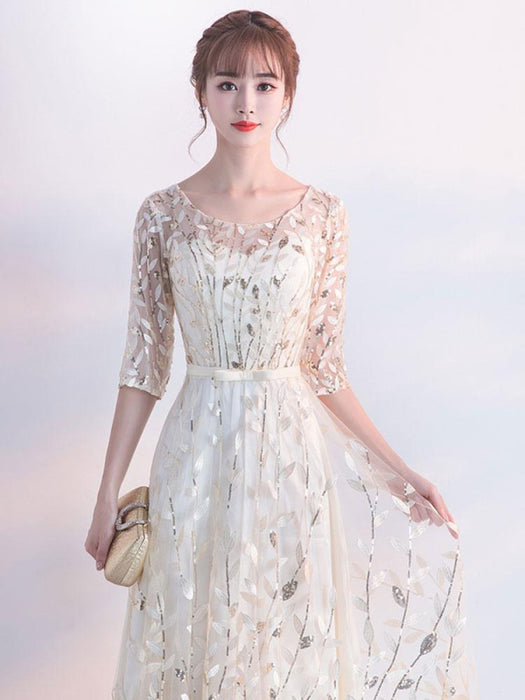 Champagne Evening Dress Sash Mother Of The Bride Dresses Round Neck Ha Bridelily Champagne Evening Dress Sash Mother Of The Bride Dresses Round Neck Ha Bridelily