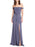 Champagne Evening Dress Sheath Bateau Neck Backless Floor-Length Pleated Chiffon Formal Party Dresses