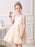 Champagne Color Flower Girl Dresses Jewel Neck Sleeveless Bows Kids Social Party Dresses