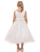 Flower Girl Dresses Champagne Jewel Neck Sleeveless Formal Kids Pageant Dresses