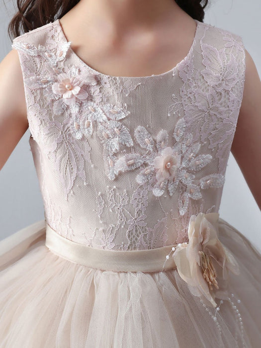 Champagne Princess Flower Girl Dresses Jewel Neck Tulle Sleeveless Ank Bridelily Champagne Princess Flower Girl Dresses Jewel Neck Tulle Sleeveless Ank Bridelily