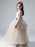 Champagne Color Flower Girl Dresses Jewel Neck Tulle Sleeveless Ankle-Length Princess Dress Formal Kids Pageant Dresses