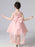 Champagne Color Flower Girl Dresses Jewel Neck Sleeveless Beaded Kids Social Party Dresses