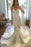Chapel Train Sweetheart Mermaid Lace Appliques Chiffon Wedding Dress - Wedding Dresses