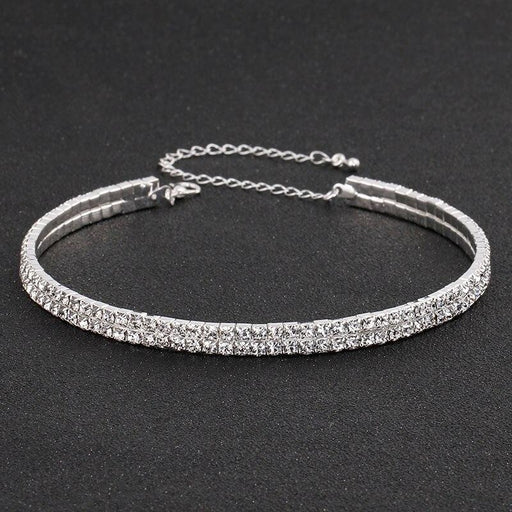 Charming Crystal Collar Chain Bridal Necklaces | Bridelily - necklaces