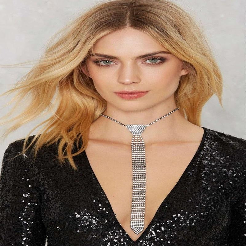 Charming Crystal Long Handmade Bridal Necklaces | Bridelily - necklaces