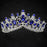 Charming Jewelry Princess Rhinestone Tiaras | Bridelily - Silver Blue - tiaras