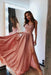 Charming Long Dresses Lace Spaghetti Straps Prom Dress with Side Slit - Prom Dresses