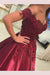 Charming Sleeveless Off-the-Shoulder Applique Satin Floor-Length Prom Dresses - Prom Dresses