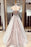 Cheap A Line Sheer Neck Cap Sleeves Prom with Lace Appliques Long Senior Dress - Prom Dresses