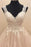 Cheap Ivory A-line V-neck Sleeveless Tulle Prom Dress with Lace Appliques - Prom Dresses