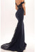 Cheap Mermaid Long Dress lace Black Off the Shoulder with Sash Prom Gowns - Prom Dresses