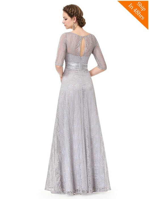 Cheap O-Neck Half Sleeve Long Mother of the Bride Dresses - evening dresses