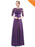 Cheap O-Neck Half Sleeve Long Mother of the Bride Dresses - Deep Purple / 4 / United States - evening dresses