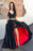 Cheap Unique A-Line Two Piece Black V-neck Straps Satin Long Prom Dress - Prom Dresses