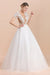 Chic Lace Tulle A-line Short Sleeve Wedding Dress - Wedding Dresses