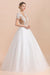 Chic Lace Tulle A-line Short Sleeve Wedding Dress - Wedding Dresses