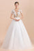 Chic Lace Tulle A-line Short Sleeve Wedding Dress - Wedding Dresses