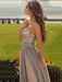 Chiffon Sweetheart Sleeveless A-line Floor-Length With Beading Dresses - Prom Dresses
