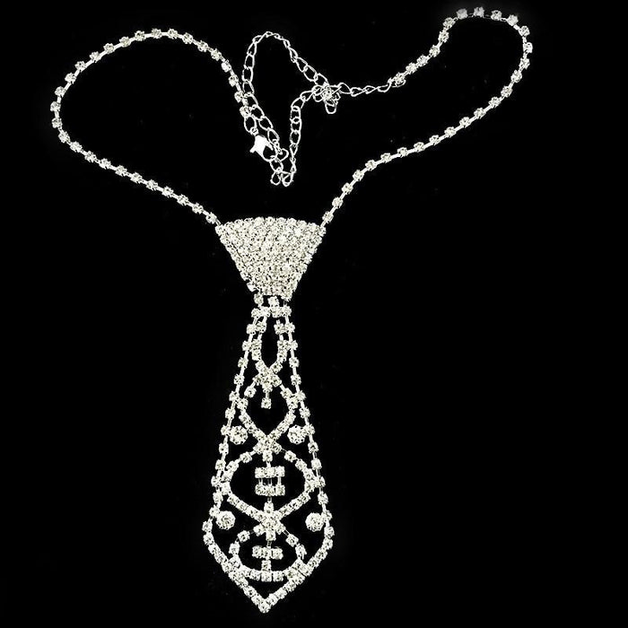 Classic Crystal Long Handmade Wedding Necklaces | Bridelily - necklaces