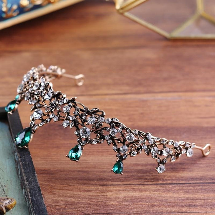 Copper Green Crystal Elegant WomenS Tiaras | Bridelily - tiaras
